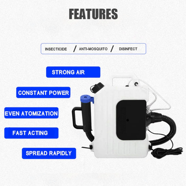 10L Electric ULV Fogger Machine - 220V Backpack Disinfectant & Bug Sprayer
