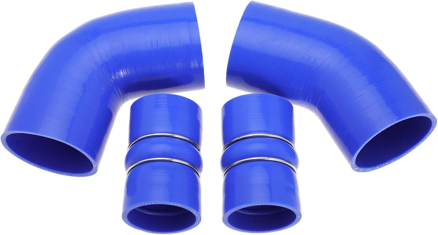6.6 Hose Boot Kit for Chevrolet for Chevy for GMC Sierra 2500 3500 6.6L 32V LLY For Duramax 2004.5-2006 Blue with T Bolt Clamp