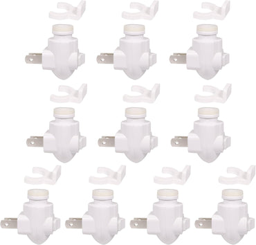 Plug in Night Light Module Socket with ON/Off Switch with Shade Mounting Clip for Decoration for Your Night Light (10Pack)