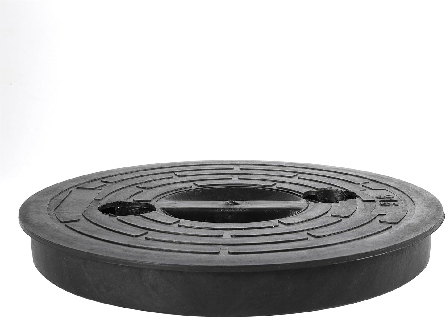 Heavy Duty Sump Basin with Lid Perforated Sump Pump Bucket with 40 Drainage Holes for Yards, Crawl Spaces, Patio and Driveways, 13" Top Dia × 10.63" Base × 15" H (1)