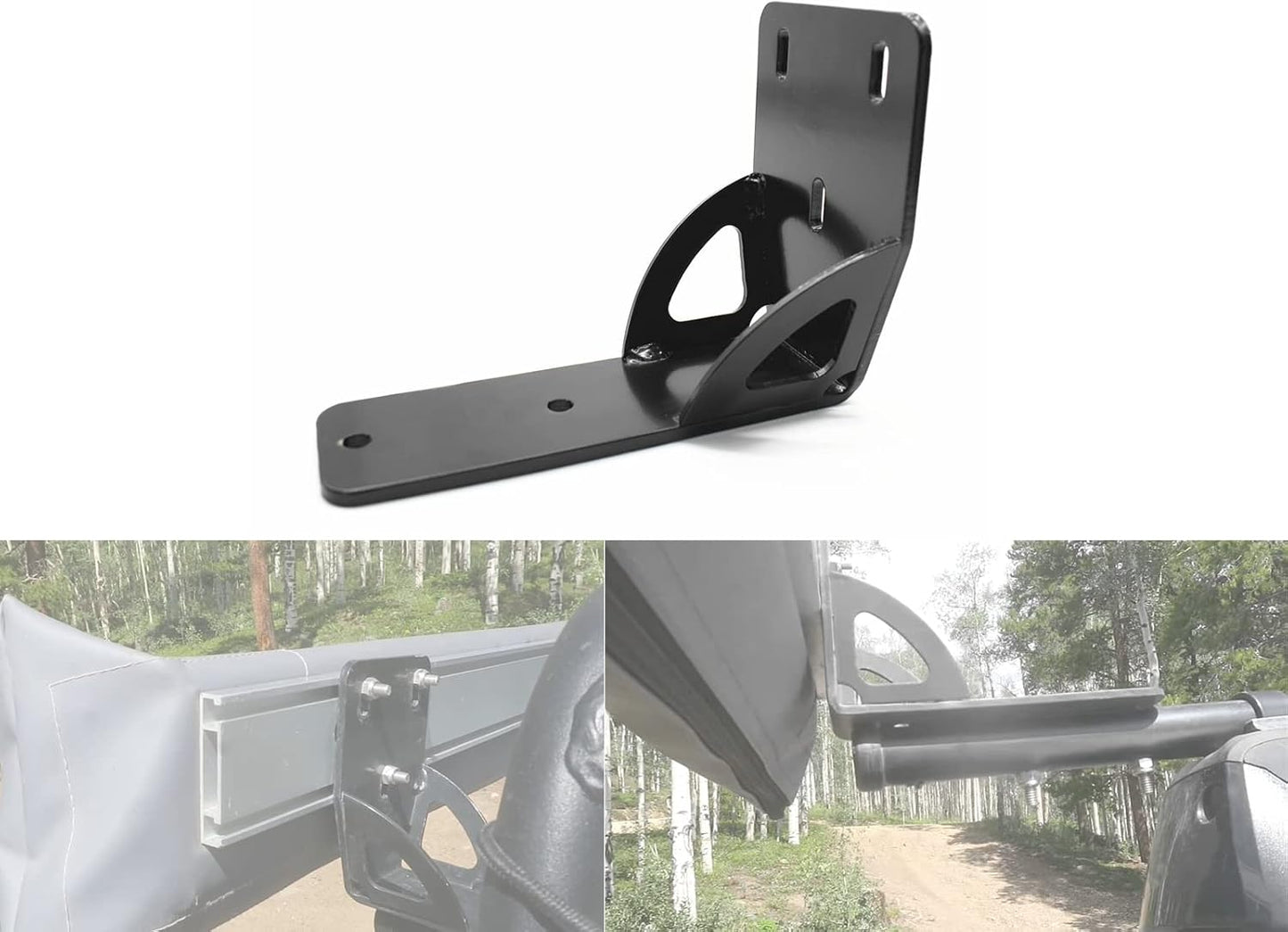 Awning Bracket Replaces 813402 50mm Wide 8mm Pre-drilled Holes Awning Bracket with Gusset - Pair