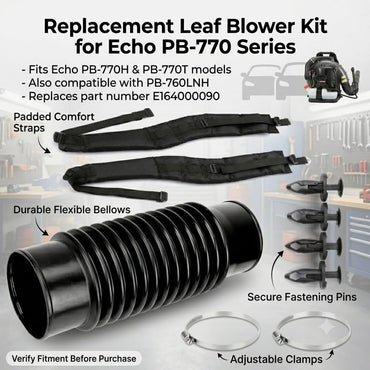 Backpack Blower Straps Replaces P021046660 P021046661 with E164000090 Blower Tube for Echo PB-770H PB-770T PB-760LNH Back Pack Leaf Blower
