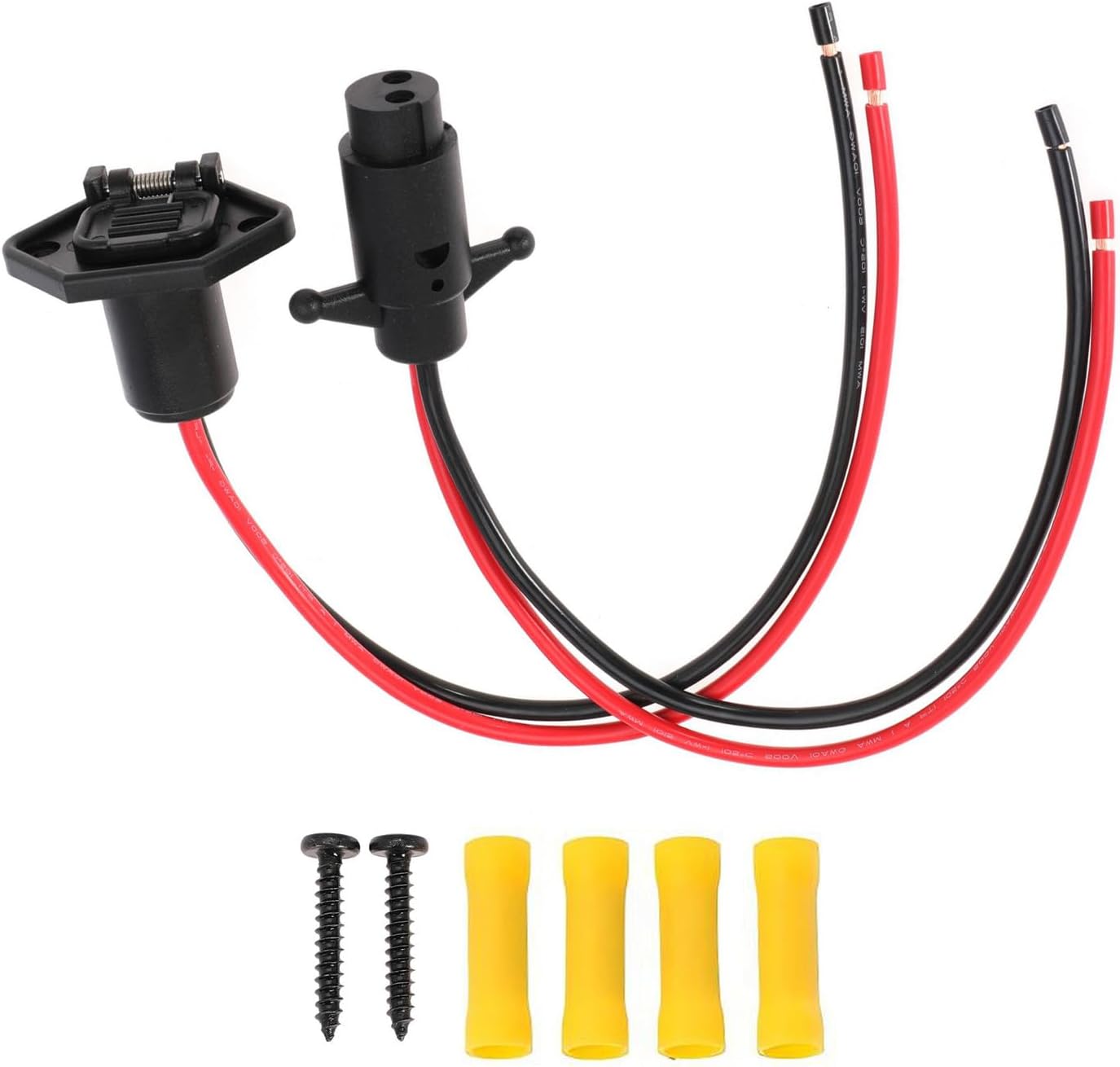 Trolling Motor Plug 10 Gauge 2 Wire 12V-24V Compatible with Minn Kota Marine Boat Waterproof Trolling Motor Connector (Plug-MA1)