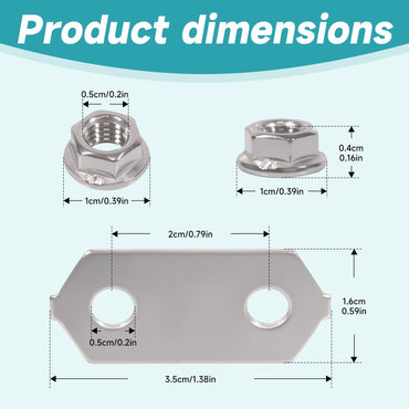Nickel Plated, Copper Bus Bars and Stainless SS Nuts Set for Hybrid Battery for Toyota for Prius V for Lexus CT200h 04 05 06 07 08 09 10 11 12 13 14 15 16 17 (Improved Model)
