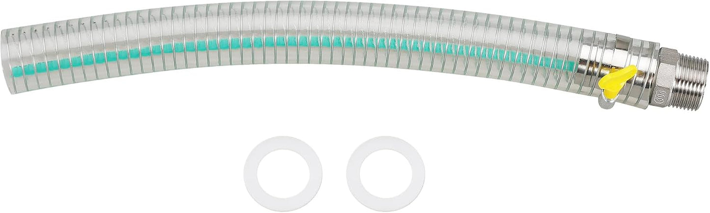 Fryer Drain Extension Hose for Bayou Classic 1" Valve Connectors 700-602, 700-701, 700-725, 700-709, 700-704, Deep Fryer Oil Drain (Pack of 2)