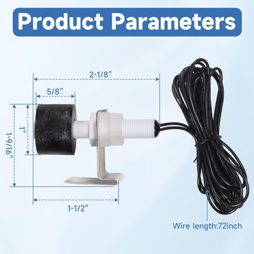 SS3 Float Switch Condensate Overflow Switch Replace 97647 for HVAC Drain Pan Condensate for Installation on Primary and Auxiliary Drain Pans (4Pack)