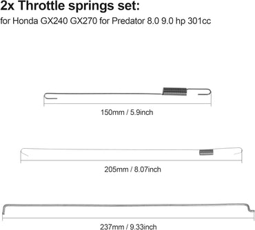 Throttle Springs Assortment Throttle Return Springs Linkage Kit Speed Control Springs Throttle Rod for Honda for Lawn Mower Engines