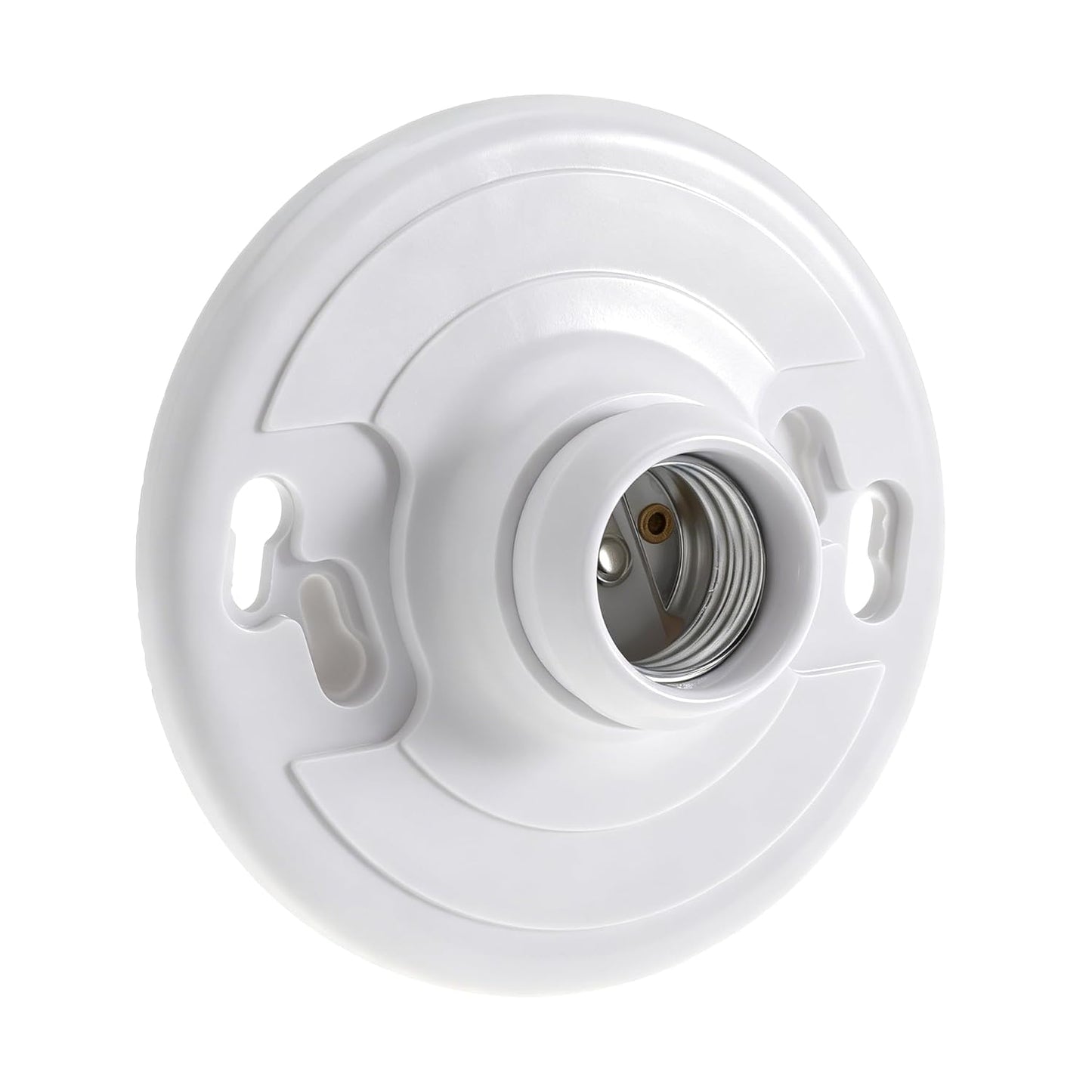 10 Pack for E26 for E27 Light Base Socket Keyless Lamp Base Holder White Ceiling Bulb Socket 660W Outlet Box Mount for Incandescent for LED for Fluorescent Bulbs Indoor Outdoor Use