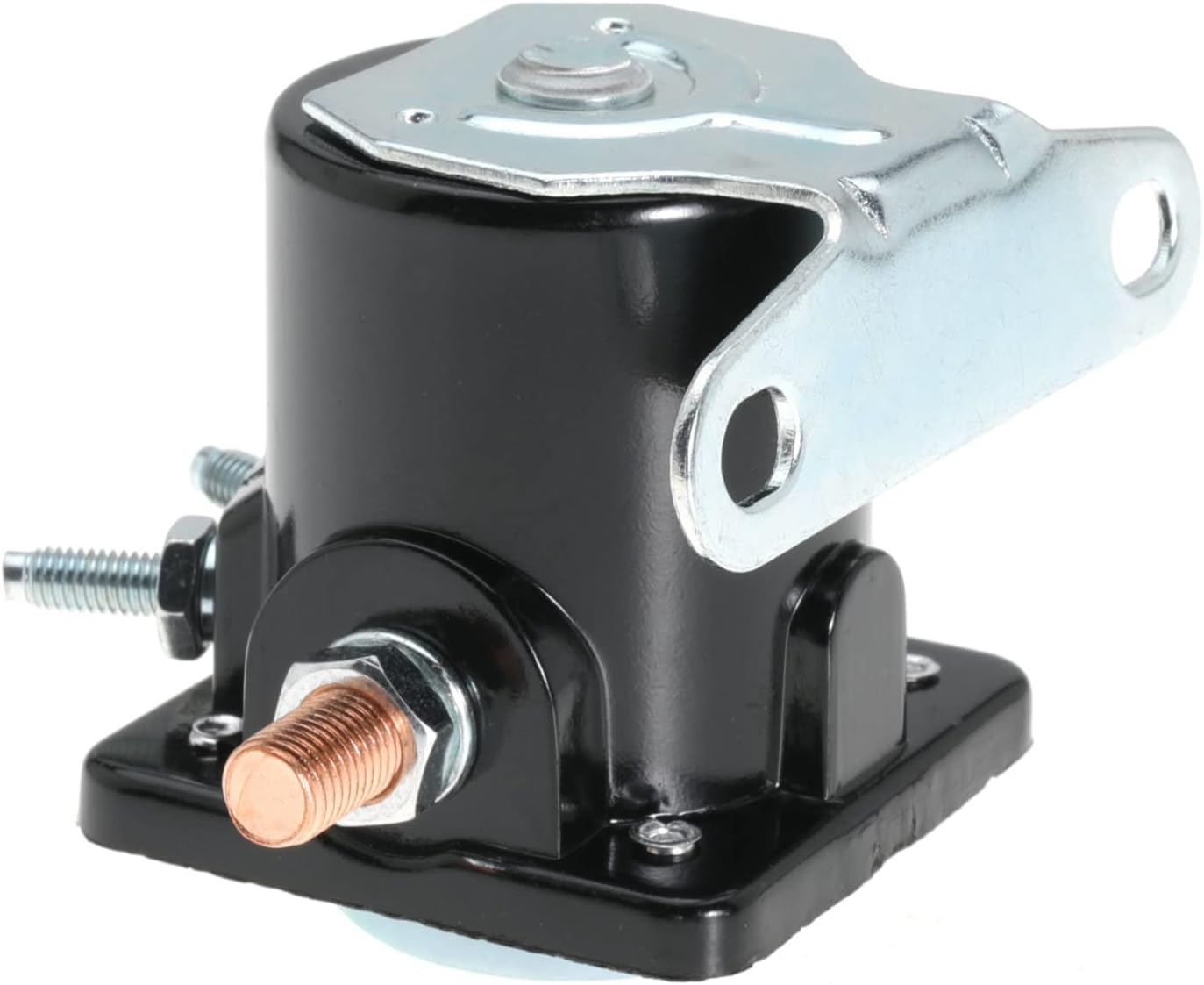 12V Heavy Duty Solenoid For Ford Replace Sw-3 SNL135 B-6A-11450A B6A-11002A B4TZ-11002-A D2AF11450AA 50-430 C6AF C7AF C9AF C3912 SS581T 4 Terminal Hot Rod Starter Relay Solenoid