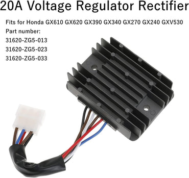 31620-ZG5-033 Voltage Regulator Rectifier for Honda GX610 GX620 GX390 GX340 GX270 GX240 GXV530 Rectifier Assembly (20A)