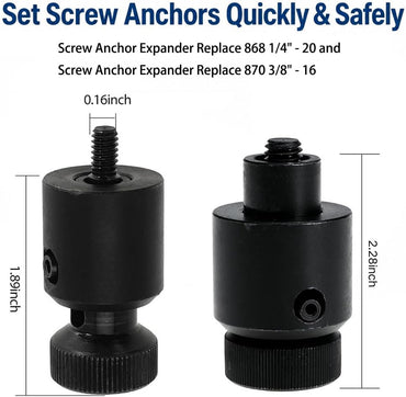 Screw Anchor Expander 1/4"-20 3/8"-16 Replace 868 870 Power Drill Part for Caulking Anchor Expansion Anchor for Concrete Compatible with Greenlee