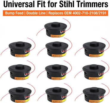 Trimmer Head for Stihl FS55 FS55R FS56 FS70 FS70R FS85 FS90 FS90R FS91R FS100RX FS110 FS111RX FS120 FS130 FS131 FS240 Replace 4002 710 2108 4002 710 2191 4002-710-2108 4002-710-2191 10PCS