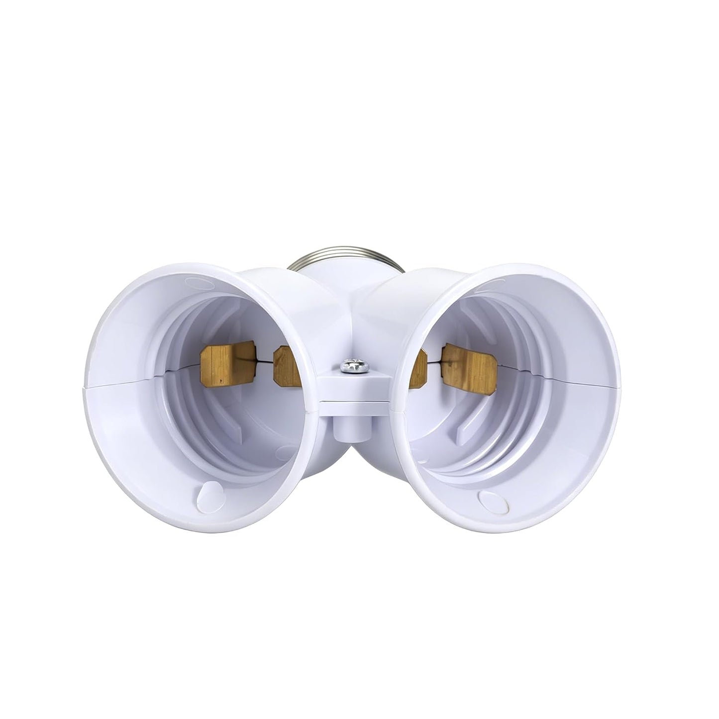 2 in 1 E26 Twin Light Bulb Socket Splitter Adapter, 2 E26 Standard Medium Base Bulbs in 1 Socket,Y-Shape Lamp Holder Converter,Maximum 200W 165℃ Heat Resistant,Ceiling Light Base Lamp,10 Pcs