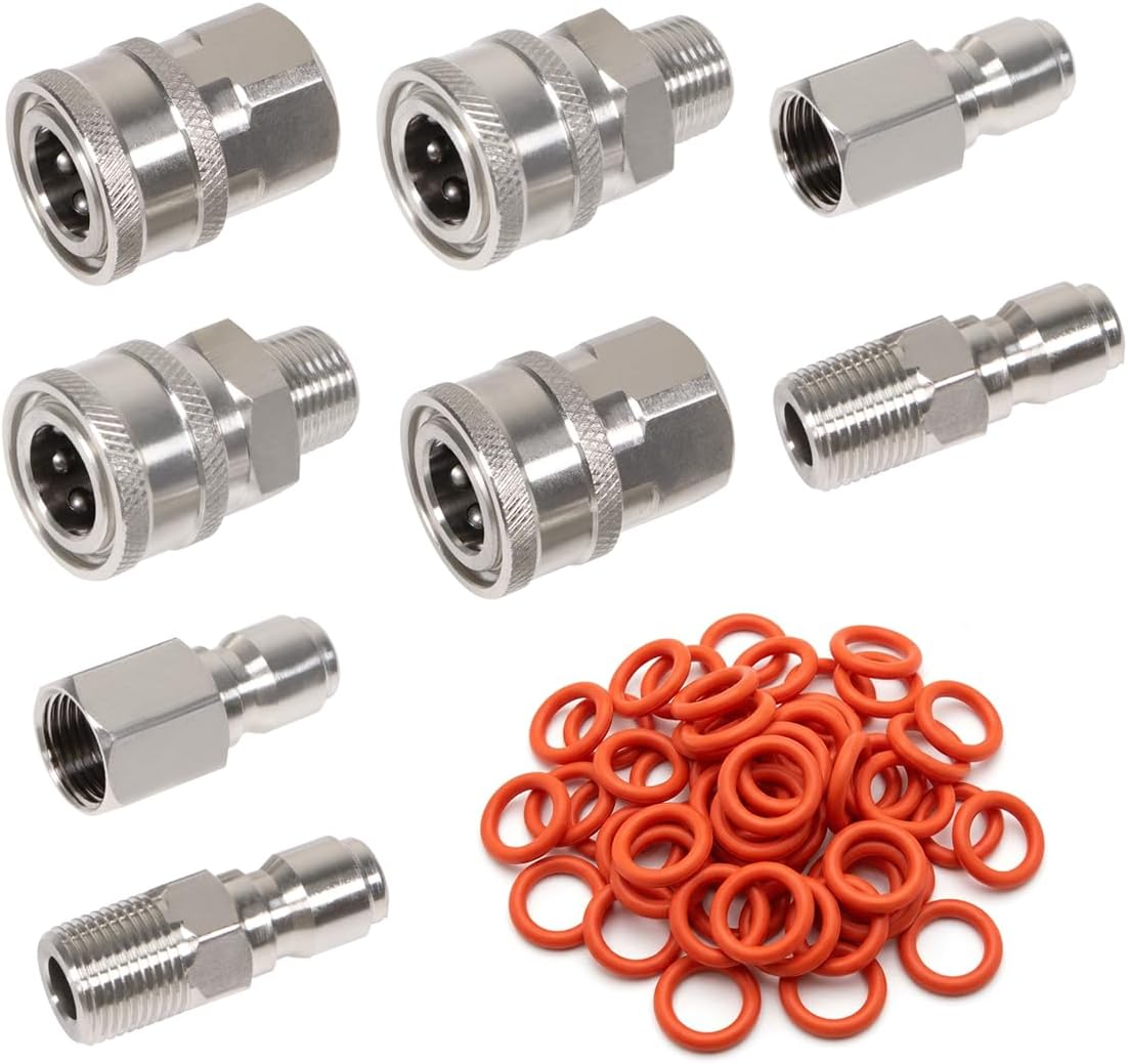 1/2" Hose Reel Super Swivel for FXF for Zerk and 3/8" Quick Connect Coupler Fittings, Heavy Duty Kink-Free Rotation & Rapid Connection NPT for Power Washers (3/8-FXF)