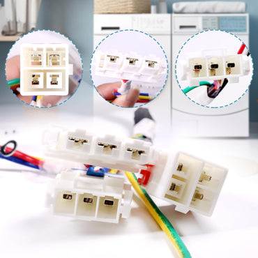 Washing Machine Multi-Wire Motor Harness for Kenmore for Lifes Good for LG Washer Wire Harness Replace 6877ER1016F + 6501KW2002A Washer Rotor Position Sensor Assembly (6877ER1016F+6501KW2002A)