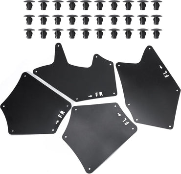 Splash Guards for Fender Liner Shields with Clips Retaining Retainer for Toyota Tundra Sequoia 2007-2020 Replaces 53737-0C030 53736-0C030 53739-0C020, Mud Flaps Mudflaps Mudguards