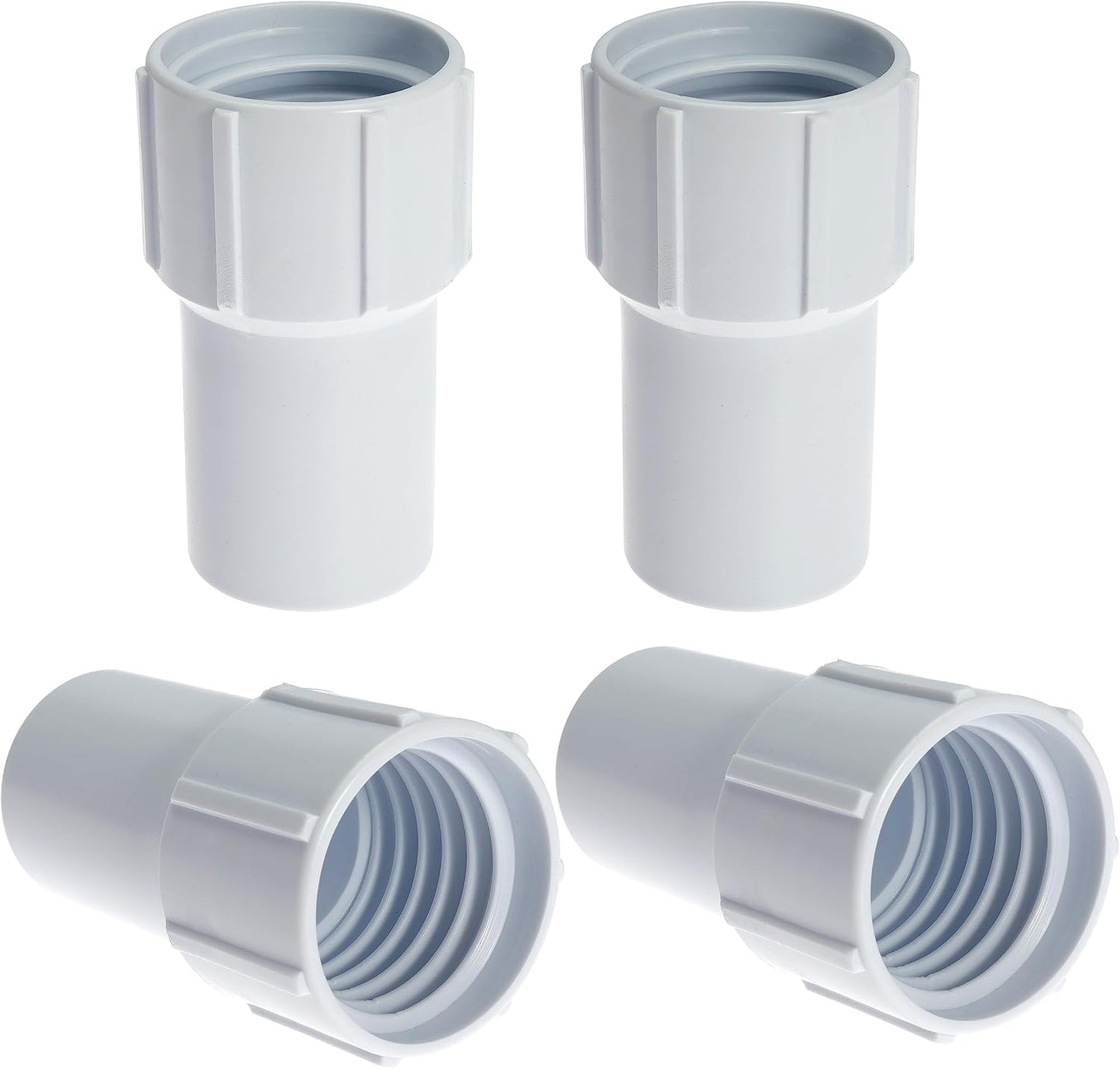 1-1/2" Threaded Pool Hose Cuff Swimming Pool Vacuum Hose Replacement Cuff Spiral Wound Vacuum Hose Repair Hose Ends (2)