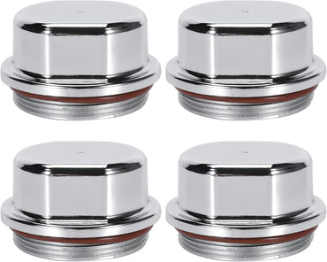 Hub Dust Caps, Axle Dust Grease Cap with O- Ring for Vortex 48355v, Boat, Nitro, E-Z, for Ranger Replace K71-G01-73, 21-261, 81143, for Marine for Dexter Trailer Hub Wheel, Silver (4)