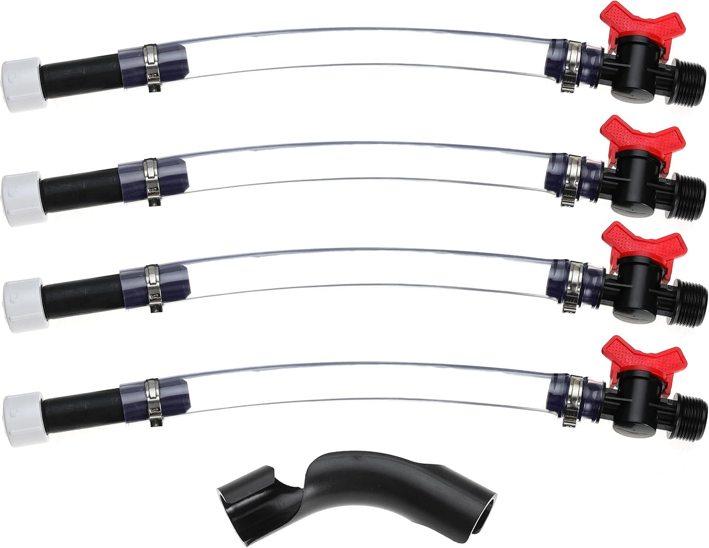Fuel Filler Jug Hose with Ball Valve Shut Hose Kit for Fuel for Jegs Jugs for LC2 Jugs for Scribner Fuel Jugs Fuel Container Fuel Tank with Hose Bender