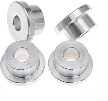 Solid Billet Handlebar Riser Bushings, Stabilizer Bar Bushing for Harley Softail Dyna FXR FX Sportster 1984-2016 (Silver)