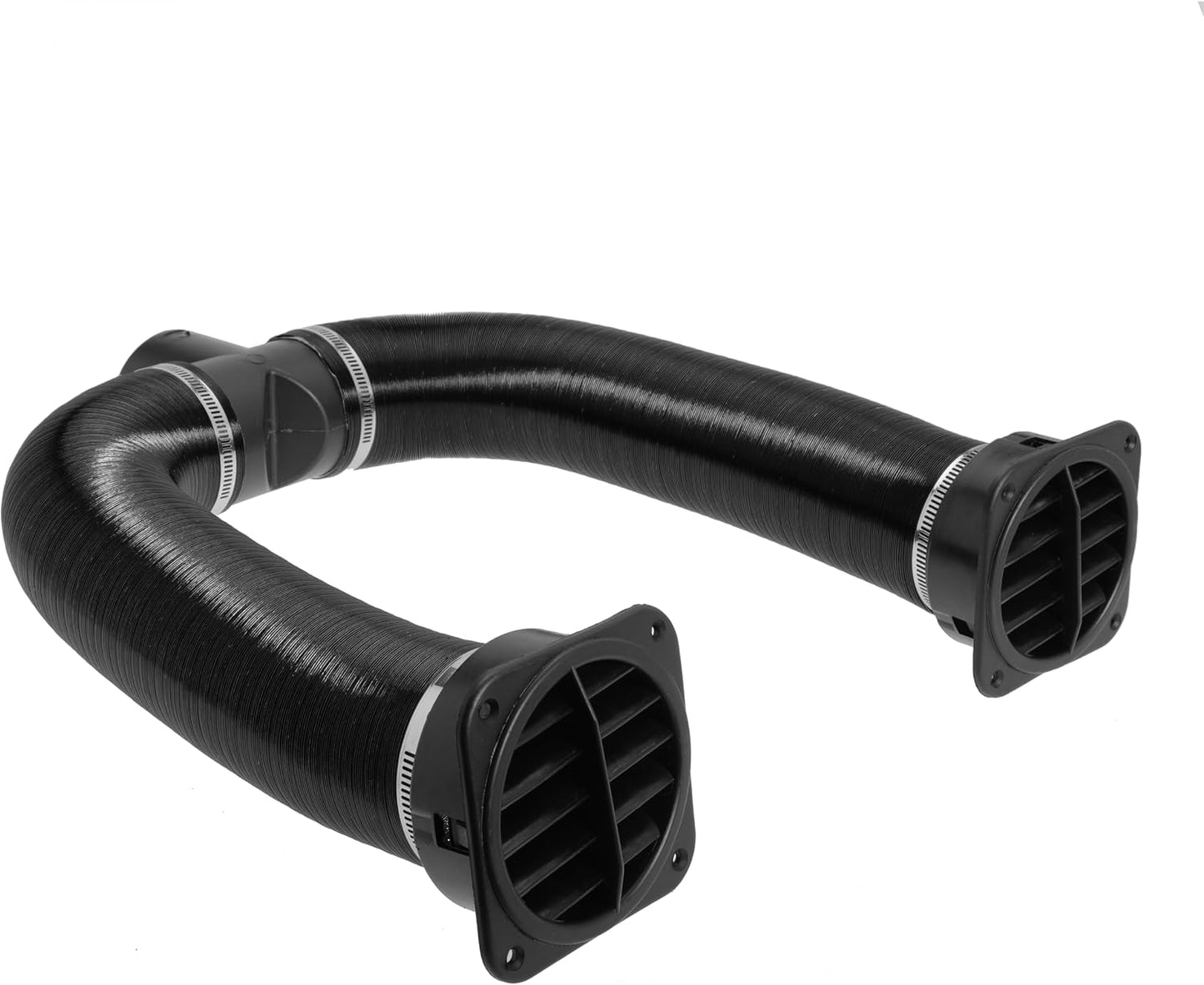 75mm Diesel Heater Pipe Duct Vent Kit with Warm Air Outlet for Webasto for Eberspacher 2KW 5KW 8KW Diesel Parking Heaters (T-shape)
