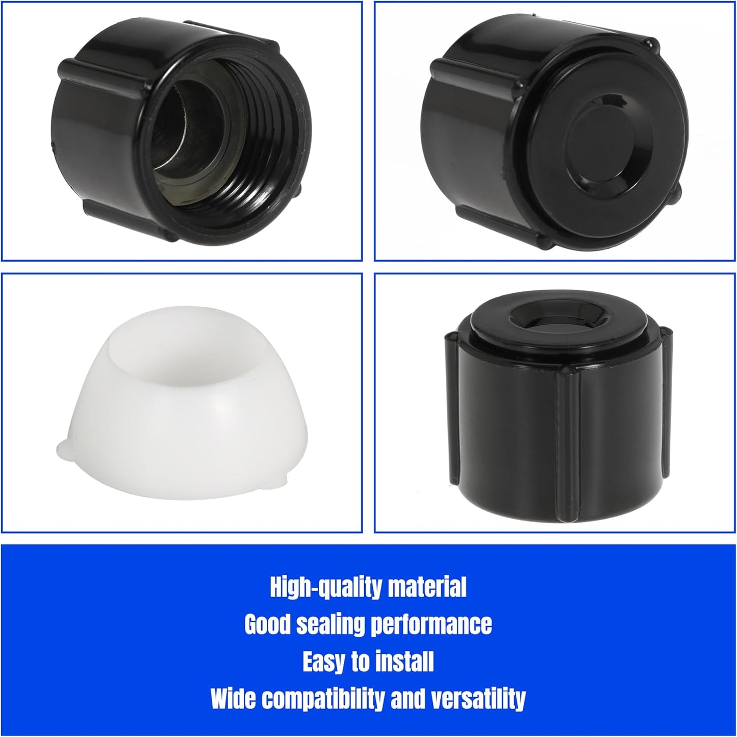 Low Point Drain Caps and Seals for RVs Campers Trailers 1/2 Inch RV Hot and Cold Water Lines 1/2″ (Set of 2)