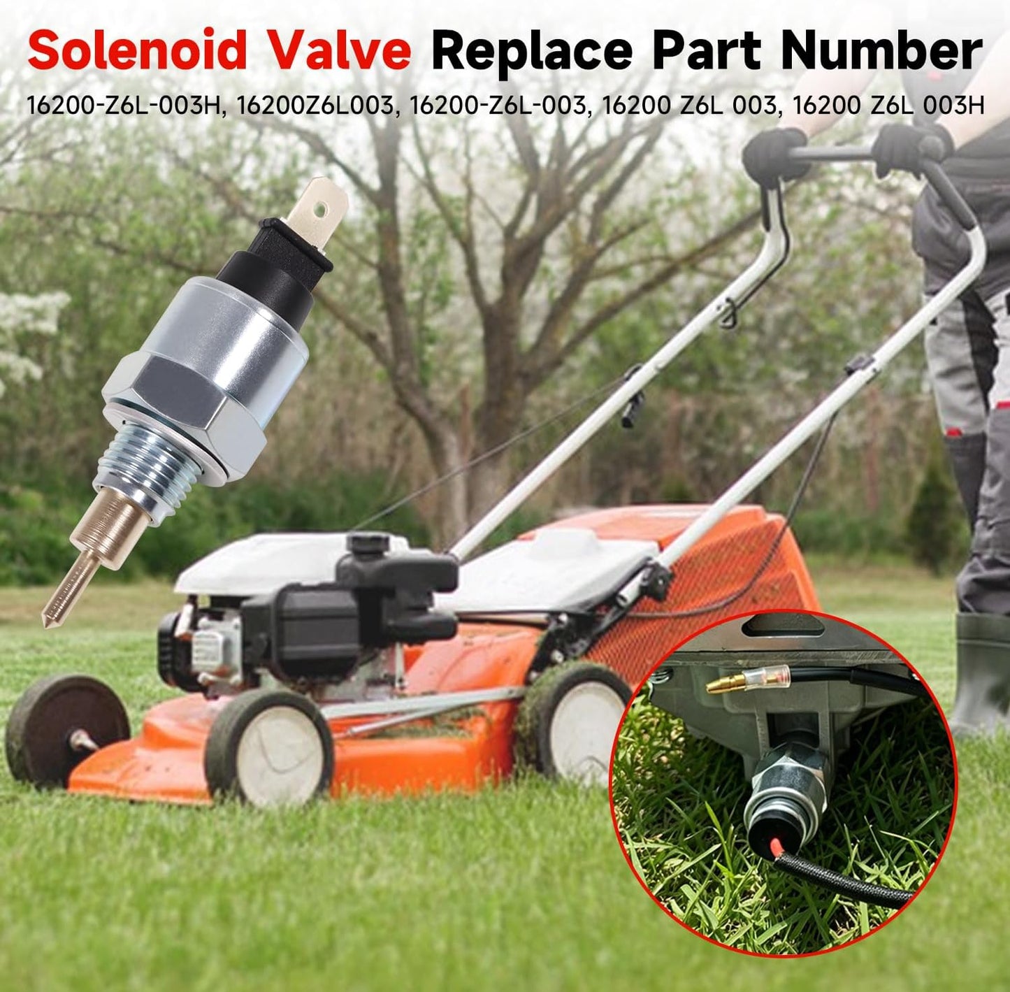 Solenoid Valve Kits for Honda GX630 GX630R GX630RH GX660RH GX690R GX690RH GXV660R GXV660RH GXV690R Replaces 16200-Z6L-003H 16200Z6L003 16200-Z6L-003