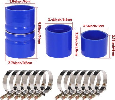 7.3 Hose Boot Kit for Ford F250 F350 7.3L Diesel 1999 2000 2001 2002 2003 with T Bolt Clamp Blue
