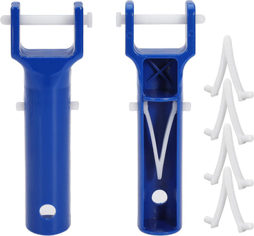 2 Pcs Pool Vacuum Head Handle with 4 Pcs Butterfly V-Clips and Pins fits for Pool Spa Vacuum Head