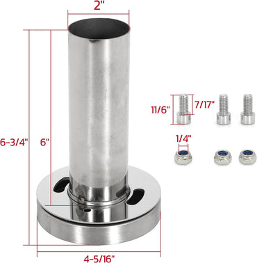 4.5" Round Tip Silencer Exhaust Muffler for 4.5 inch Tip Removable Exhaust Silencer