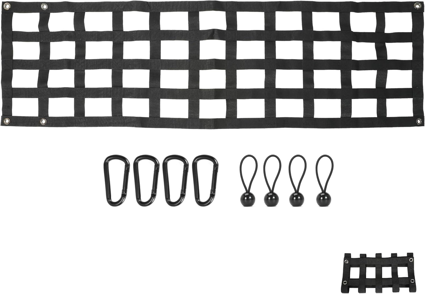 60'' x 18'' Tailgate Net for Full Size Truck Bed, 60x18 Pickup Cargo Net Tail Gate Cargo Netting for GMC, for Chevy Chevrolet, for Ford, for Dodge Ram (Style C)