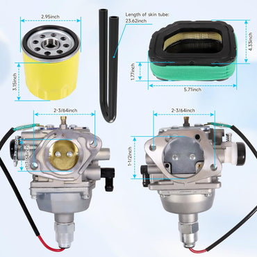Carburetor for Kohler Courage SV715 SV720 SV735 SV840 SV730 SV740 SV820 26HP 23HP 22HP 25HP Replace 3285304 3285312-S with Filters and Fuel Pump
