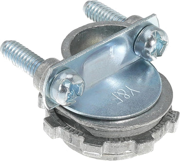 3/8 Inch Cable Connector, Clamp Type Cable Connectors, Zinc Steel for Metallic Conduit Protect Cables, fits Electrical Box Wire Clamps (12, 3/8 inch)