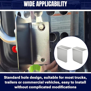 Stainless Steel Permit Sticker Holder for IFTA for DMV Class Chrome L Bracket Replace 60788 for Truck Car Parking Passes Permits Small Stickers Vehicle Emblems Mounting
