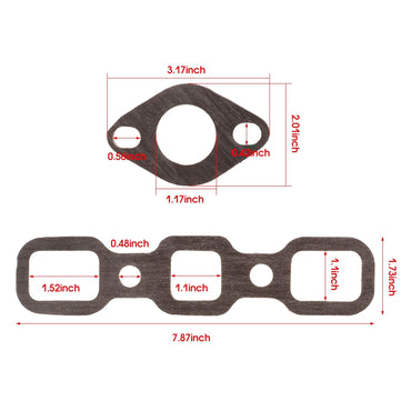 Intake Manifold Carb Gasket Set Replace 9N9448 9N9447 86559265 for Ford Tractor 2N 8N 9N (Pack of 2)