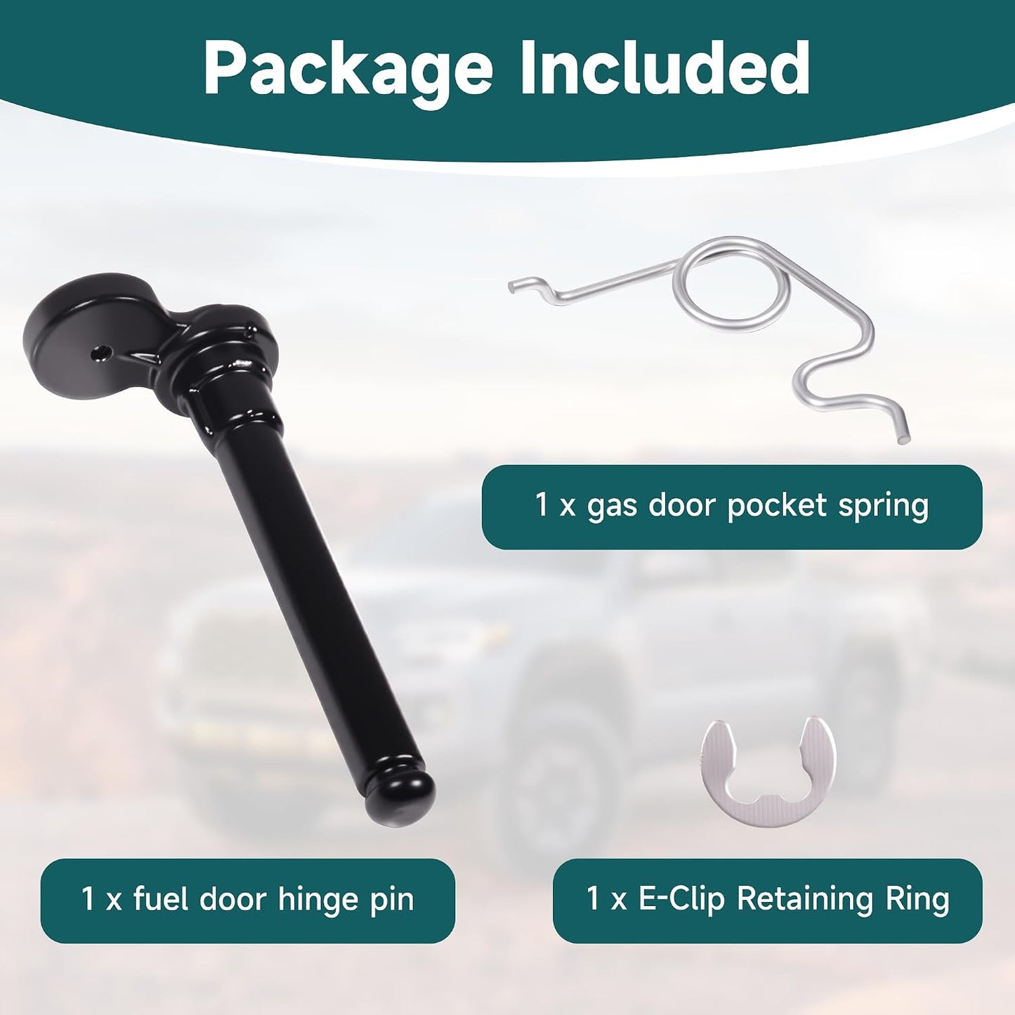 Fuel Tank Repair Fuel Door Hinge Pin Fuel Door Pocket Repair Kit with Gas Door Spring for Tundra 2007-2021 Replace 77368-0C010 77305-0C060 77305-0C050 for Loose Gas Cap Fix (2PCS)