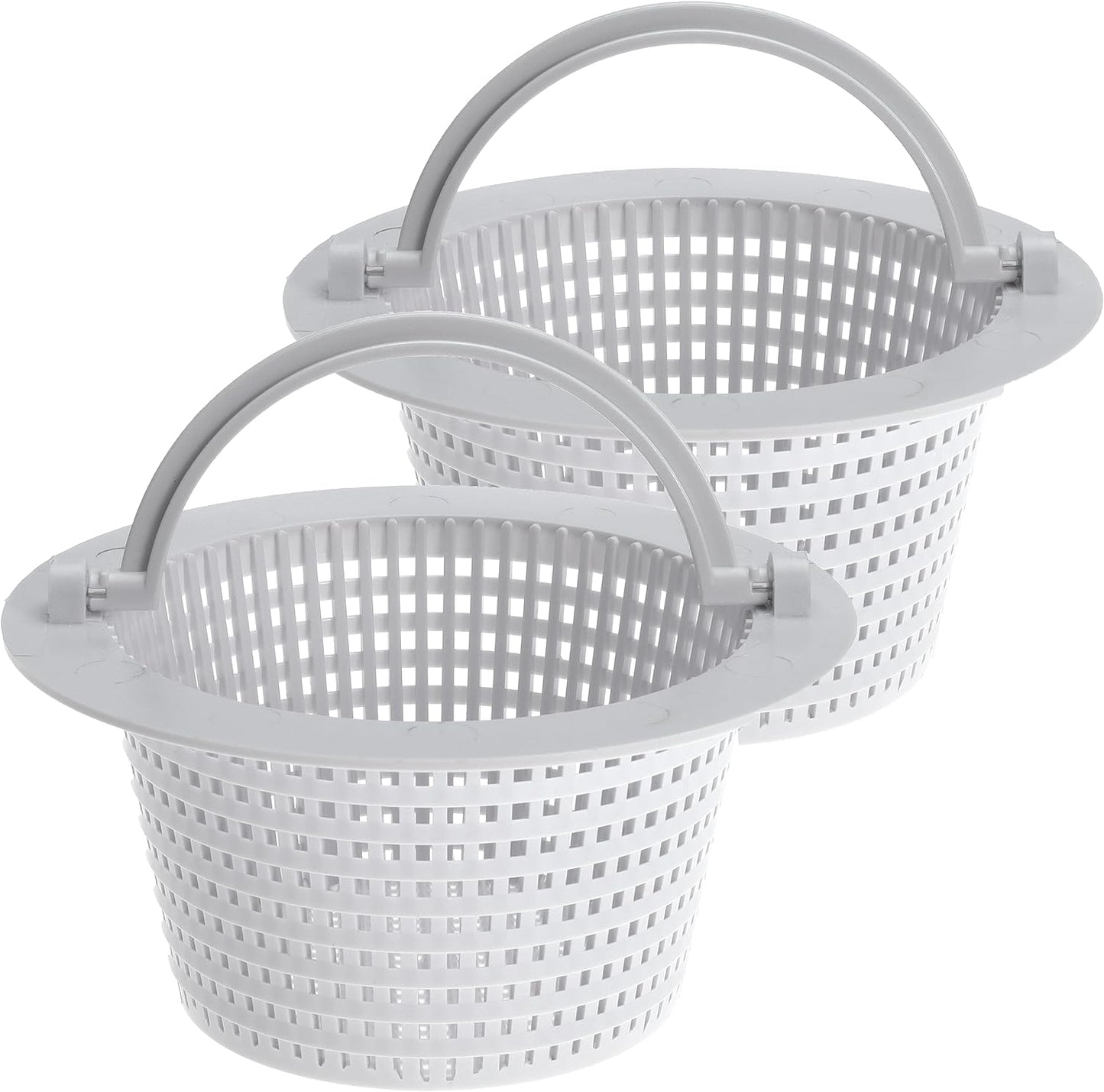 6" Above Ground Pool Skimmer Basket Thru-Wall Strainer Basket Filter Basket with Handle to Clean Leaves and Debris (1)