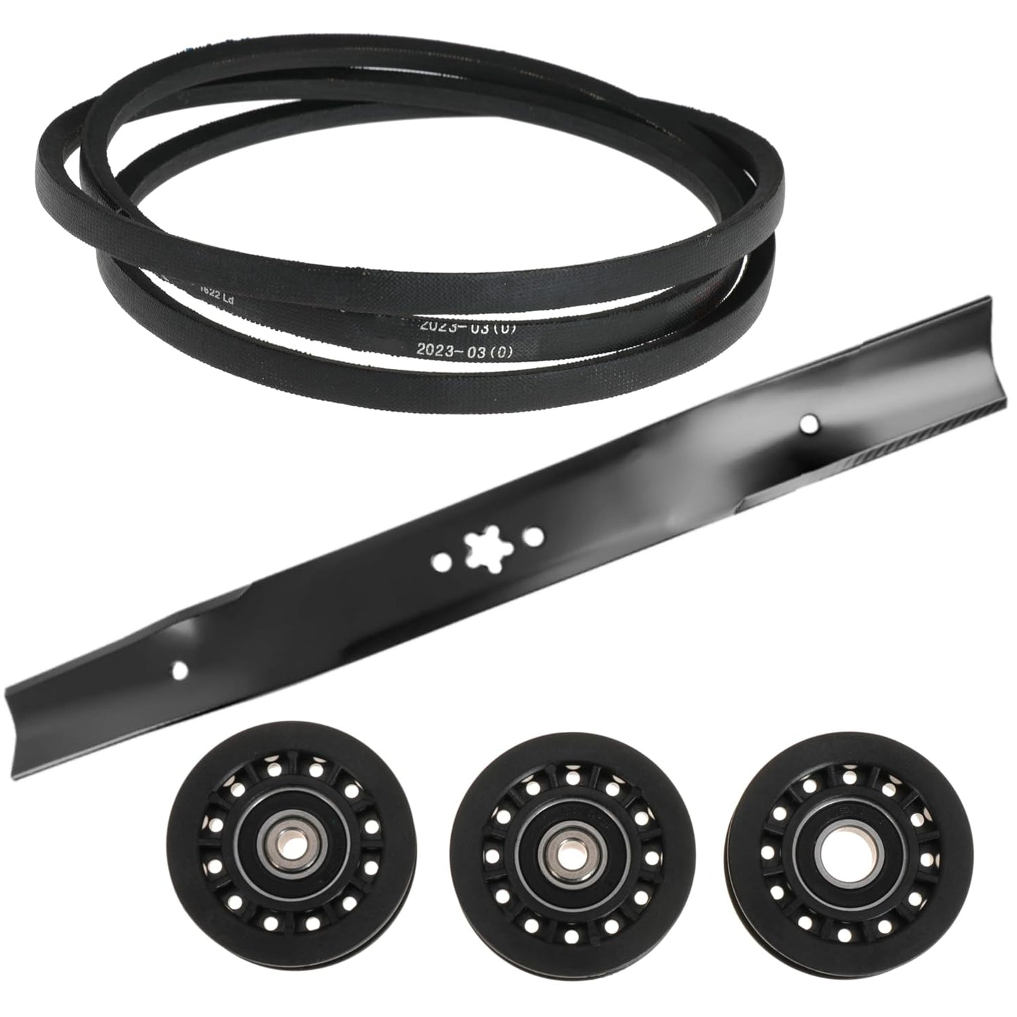 Idler Pulley Belt Repair Kit Fits LC221A LC221AH 22" AWD Walk-Behind Mowers Replaces 587973001 587969201 580364609(White Belt)