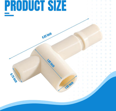 Sanoprene Tee Ice Maker Machine Water Line Connector Fitting for Hoshizaki KM/CF/CR Series Replace 4A0177-01 439197-01, 2 Pack