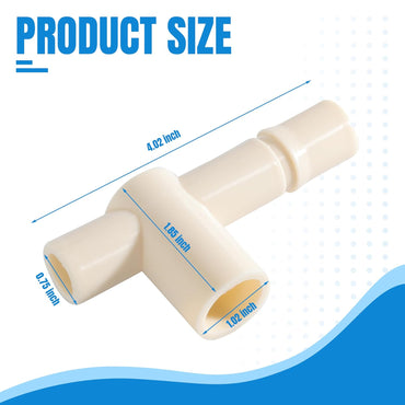 Sanoprene Tee Ice Maker Machine Water Line Connector Fitting for Hoshizaki KM/CF/CR Series Replace 4A0177-01 439197-01,1Pack