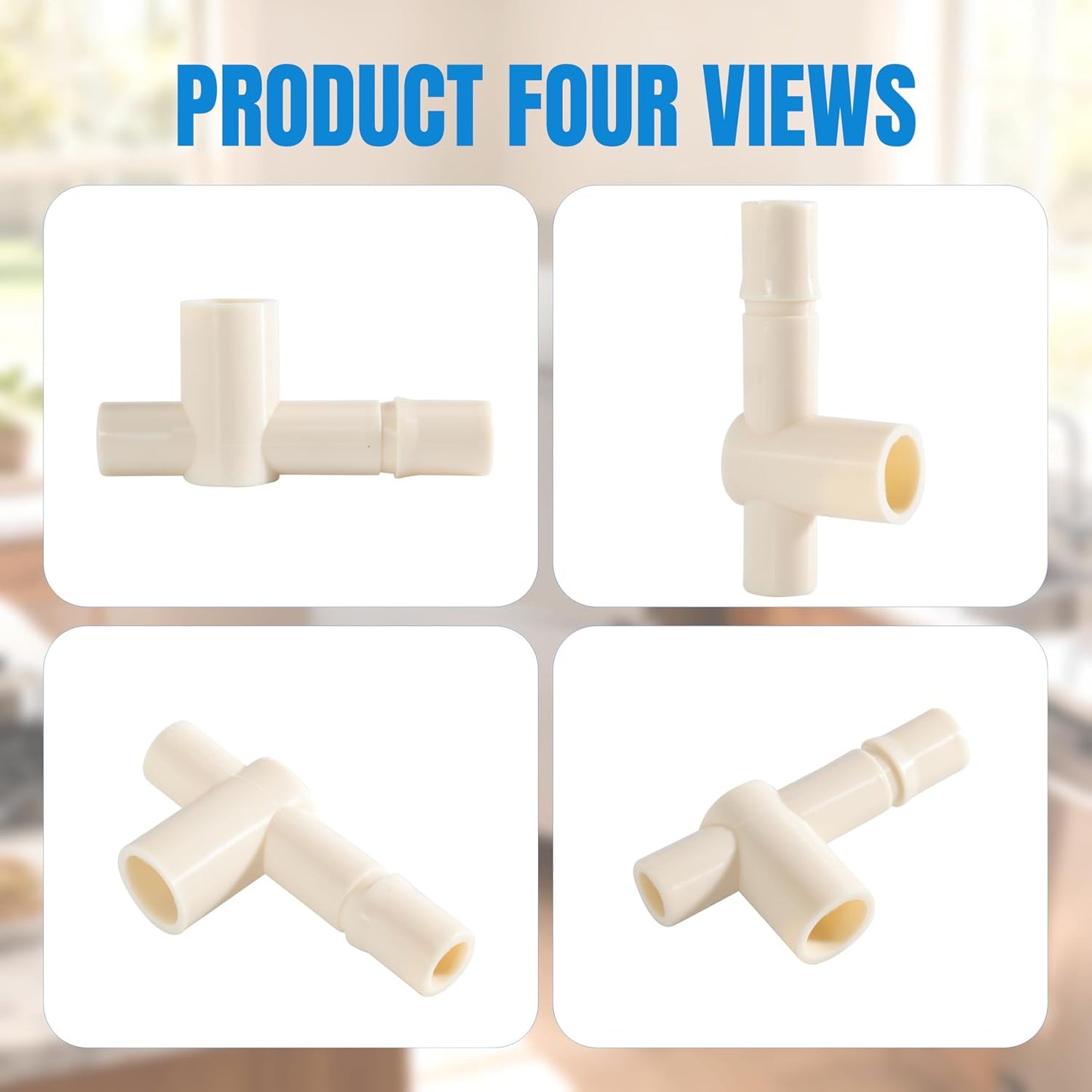 Sanoprene Tee Ice Maker Machine Water Line Connector Fitting for Hoshizaki KM/CF/CR Series Replace 4A0177-01 439197-01, 2 Pack