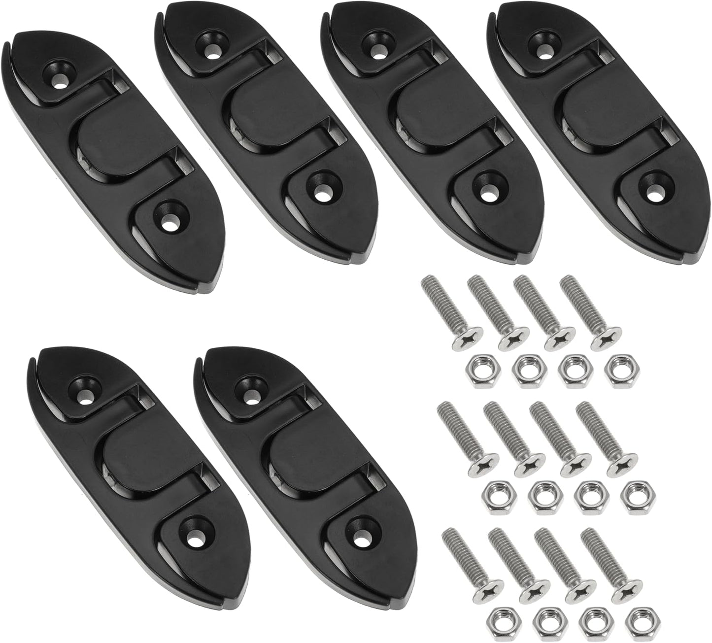 Boat Folding Cleats 5" Flip-up Dock Cleat with Screws Nylon Dock Cleats Folding Cleat for Deck Marine Kayak Yacht and Pontoon