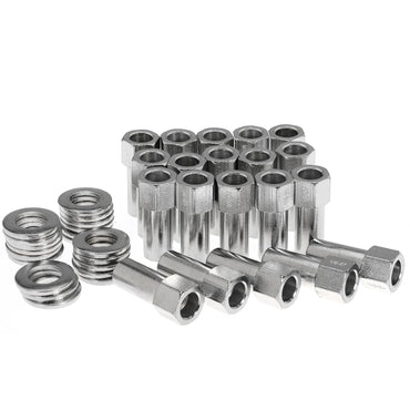 1/2"-20 Wheel Lug Nut for Cragar for SST Mag with Center Washer Open Ended, 13/16” Hex 2.01” Total Length (20PCS)
