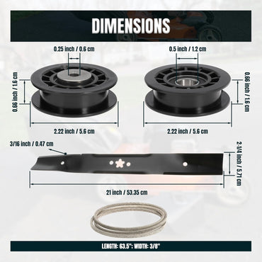 LC221A LC221AH Pulley Belt Rebuild kit Replace 587973001 580364609 587969201 with 586859604 Blade for Husqvarna 22" AWD Lawn Mowers