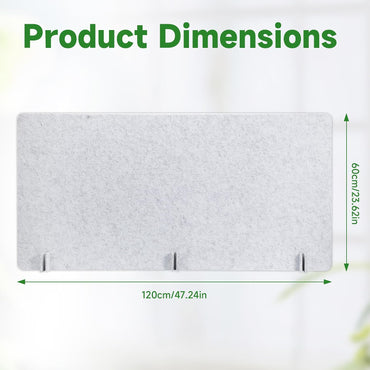 Desk Privacy Panel 2PCS 23.6" x 23.6" and 1PCS 47.2" x 23.6" Acoustic Panel Portable Desk Partition Desk Divider Noise Visual Isolate Table Divider for Student Study Reception Area Office Library