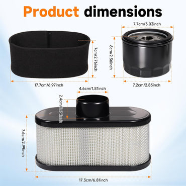 Oil Change Kit Tune Up Kit for Kawasaki FR651V FR691V Replace 11013-0752 | 49065-7007 Oil Filter, for FR730V FS730V FS600V FS541V, For John Deere X300 X500
