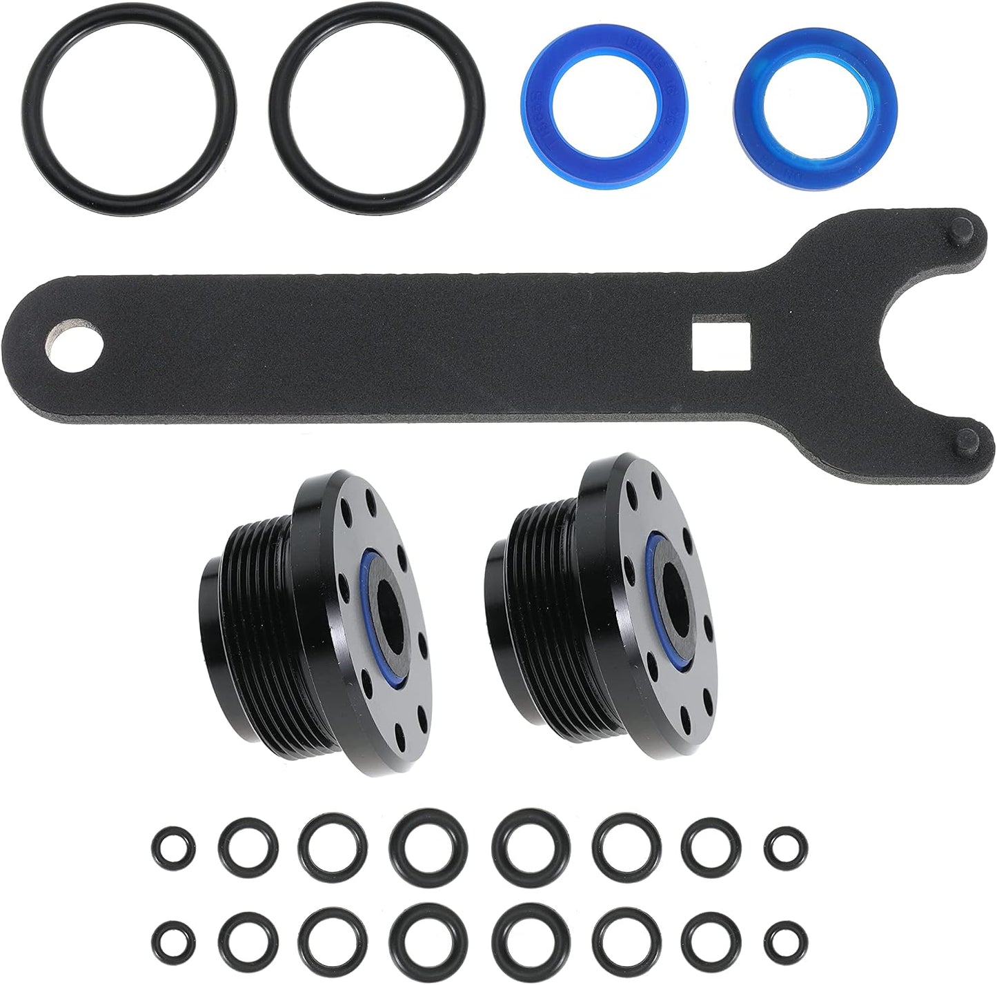 Seal Kit Replace HS5157 HC5340 HC5341 HC5342 HC5343 HC5344 HC5345 HC5346 HC5347 HC5348 HC5358 HC5365 For SeaStar Front Mount Hydraulic Steering Cylinders with Wrench