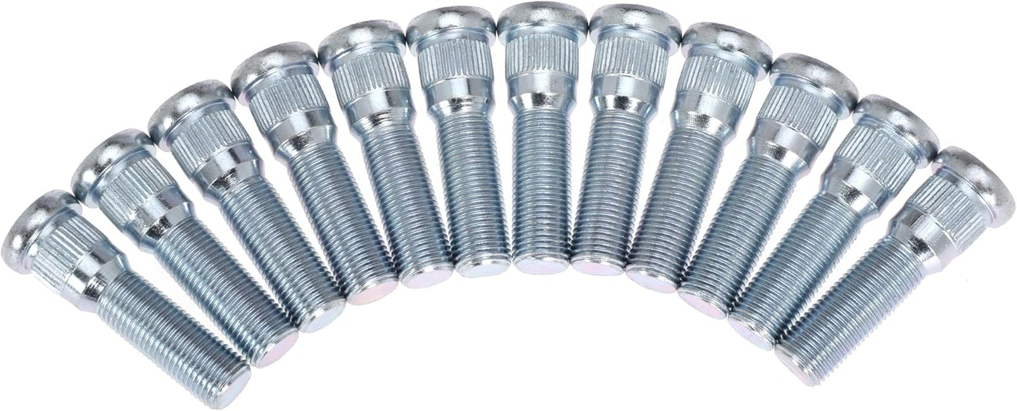 12Pcs Wheel Stud for Trailer for Lippert Axles 2000 lb to 3500 lb for Dexter 4400 lb with 1/2"-20 UNF Thread Size 0.617" Spline, 0.77" Head 2.19" Length