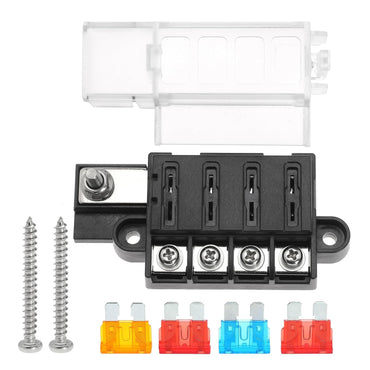 4 Circuit Fuse Block for ST Blade #5045 with Cover for Marine