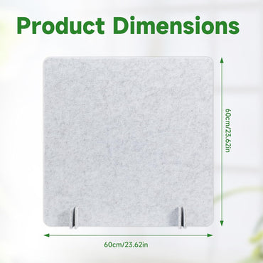 4 Pack Desk Privacy 23.6" x 23.6" Acoustic Divider Panel Portable Desk Partition Desk Divider Noise Visual Isolate Table Divider for Student Study Reception Area Office Library